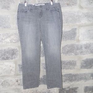 ANN TAYLOR Loft slim & straight grey 100% cotton